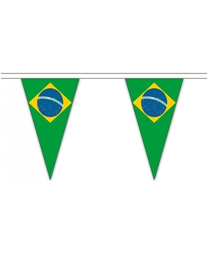 Brazilie landen punt vlaggetjes 5 meter - slinger / vlaggenlijn