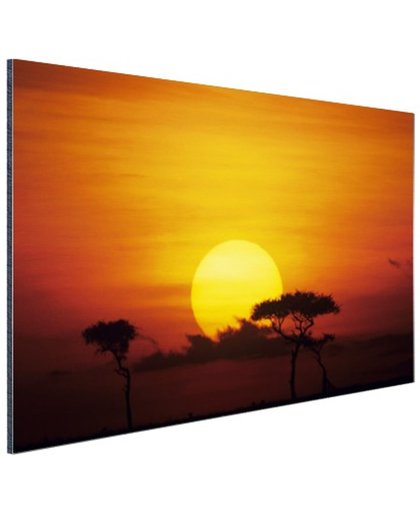 FotoCadeau.nl - Zonsopkomst Masai Mara Nationaal Park Aluminium 120x80 cm - Foto print op Aluminium (metaal wanddecoratie)