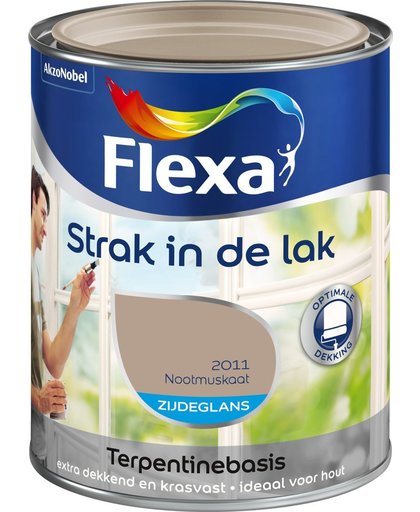 Flexa Strak In De Lak Zijdeglans - Nootmuskaat - 0,75 liter
