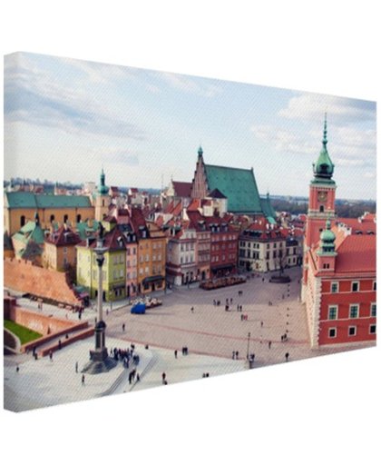 Warschau historisch centrum Canvas 180x120 cm - Foto print op Canvas schilderij (Wanddecoratie)