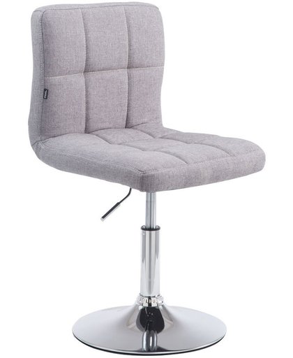 Clp Design fauteuil PALMA V2, Draagvermogen 135 kg, zitting draaibaar en in hoogte verstelbaar, met stoffen bekleding, - grijs