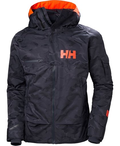 Helly Hansen Garibaldi Skijas Heren Wintersportjas - Maat XL  - Mannen - grijs/ oranje