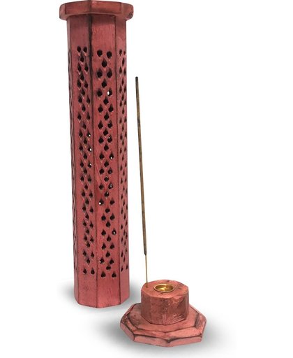 Wierookhouder Toren Roze 30cm