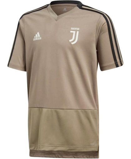 adidas Juventus Trainings Shirt Junior Sportshirt - Maat 140  - Mannen - beige/zwart