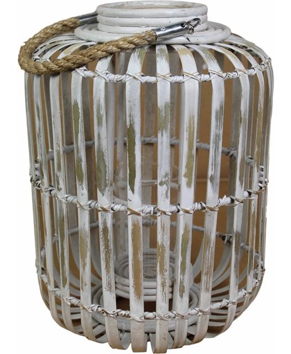 HSM Collection - Lantaarn Capsule - medium - white wash - bamboe