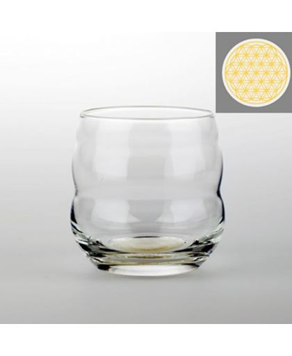 Nature's Design Drinkglas Mythos met Bloem des Levens goud (250 ml)
