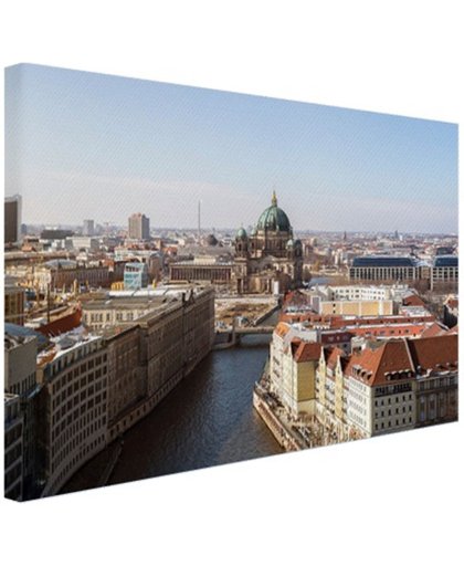 FotoCadeau.nl - Berlijns stadsbeeld met kathedraal Canvas 120x80 cm - Foto print op Canvas schilderij (Wanddecoratie)