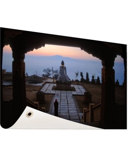 FotoCadeau.nl - Klooster van Osel Ling Nepal Tuinposter 200x100 cm - Foto op Tuinposter (tuin decoratie)