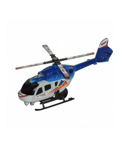 Speelgoed helikopter blauw 21 cm
