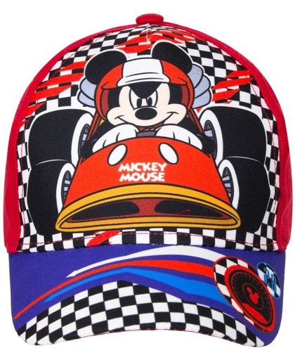 Mickey Mouse race pet/cap rood voor kinderen - Baseball cap Disney Mickey Mouse 52 cm (4-6 jr)