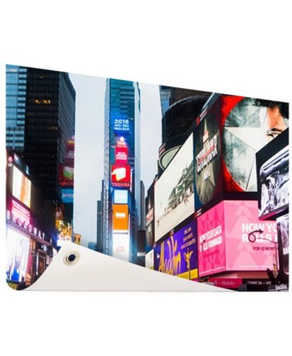FotoCadeau.nl - Neon lichten Times Square Tuinposter 60x40 cm - Foto op Tuinposter (tuin decoratie)