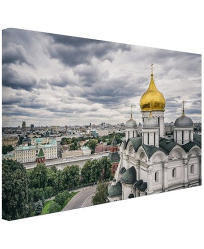 Kremlin van Moskou Canvas 180x120 cm - Foto print op Canvas schilderij (Wanddecoratie)