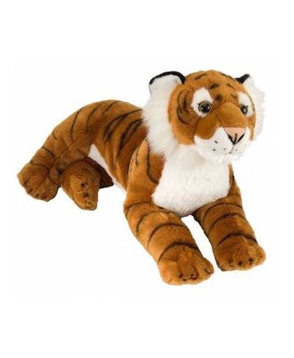 Pluche liggende tijger 40 cm