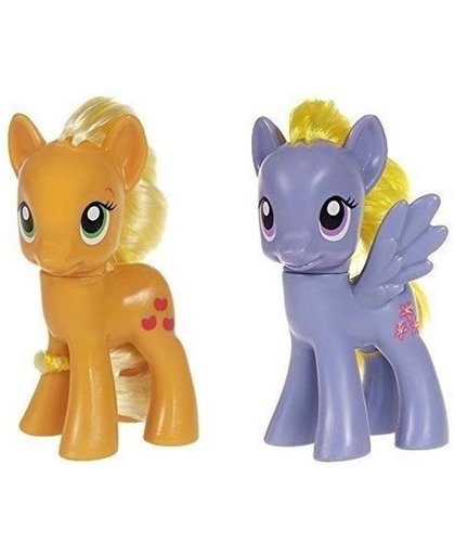 2x My Little Pony speelfiguren set Applejack/Lily Blossom 8 cm