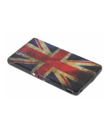Vintage britse vlag tpu siliconen hoesje voor de sony xperia z