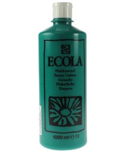 Plakkaatverf Ecola flacon van 1.000 ml, donkergroen