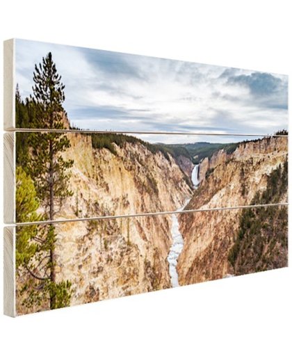 FotoCadeau.nl - Yellowstone Verenigde Staten Hout 120x80 cm - Foto print op Hout (Wanddecoratie)
