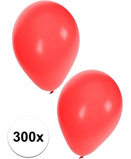 Rode ballonnen 300 stuks