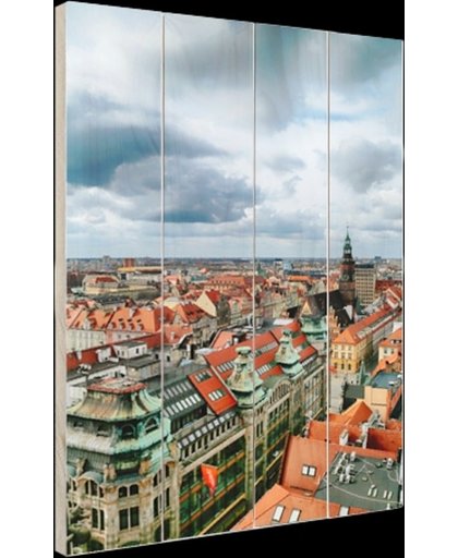 FotoCadeau.nl - Stadsgezicht van Wroclaw Polen Hout 80x120 cm - Foto print op Hout (Wanddecoratie)