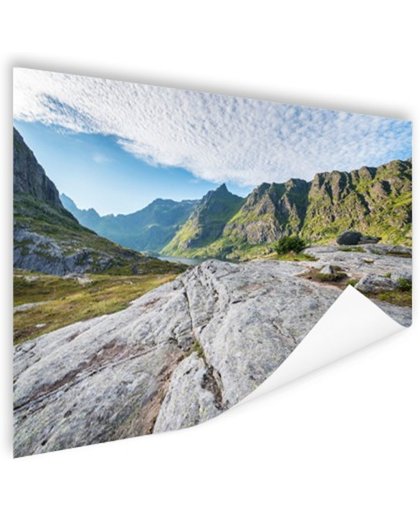 FotoCadeau.nl - Noors berglandschap Poster 90x60 cm - Foto print op Poster (wanddecoratie)