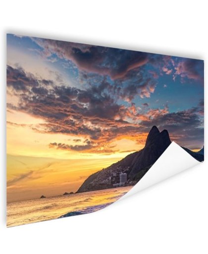 FotoCadeau.nl - Avondlucht  Rio de Janeiro Poster 180x120 cm - Foto print op Poster (wanddecoratie)