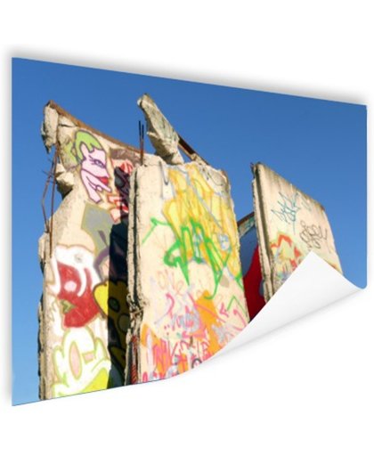 FotoCadeau.nl - Stukken van de Berlijnse muur Poster 120x80 cm - Foto print op Poster (wanddecoratie)