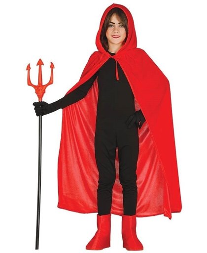 Halloween - Rode Halloween verkleedcape met capuchon voor kinderen