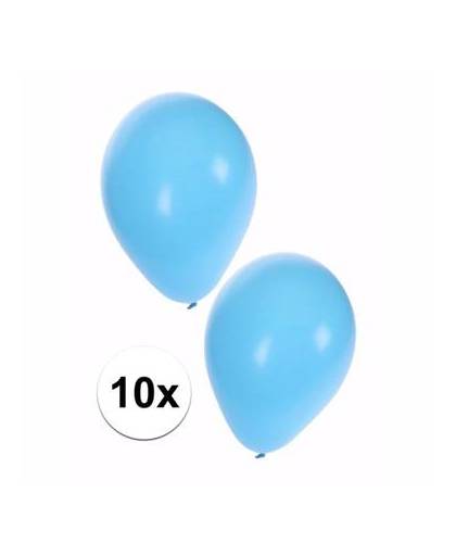 10 lichtblauwe ballonnen