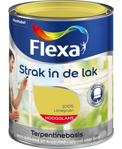 Flexa Strak In De Lak Hoogglans - literimegroen - 0,75 liter