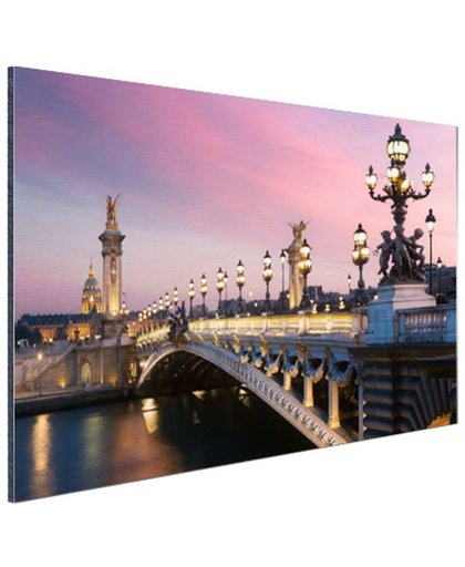 FotoCadeau.nl - Pont Alexandre Parijs Aluminium 90x60 cm - Foto print op Aluminium (metaal wanddecoratie)