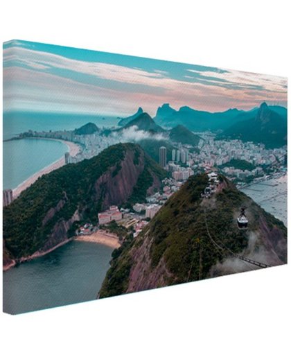 FotoCadeau.nl - Berglandschap Rio de Janeiro Canvas 30x20 cm - Foto print op Canvas schilderij (Wanddecoratie)