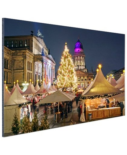 FotoCadeau.nl - Typisch Berlijnse kerstmarkt Aluminium 60x40 cm - Foto print op Aluminium (metaal wanddecoratie)