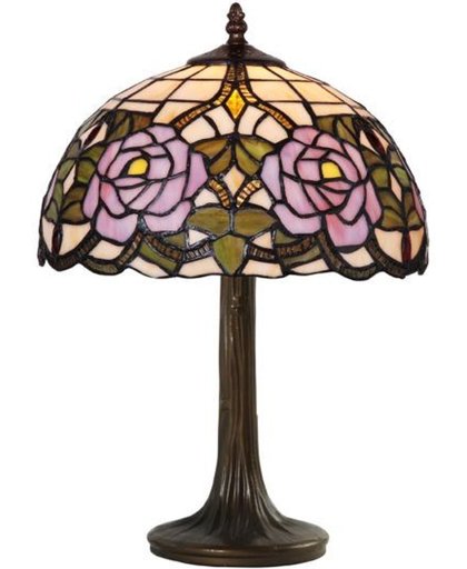 Tafellamp Tiffany stijl Roos