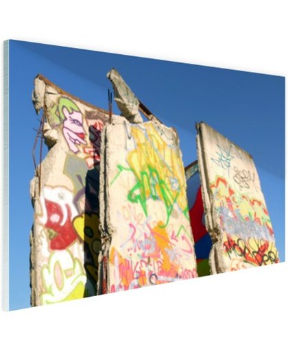 FotoCadeau.nl - Stukken van de Berlijnse muur Glas 60x40 cm - Foto print op Glas (Plexiglas wanddecoratie)