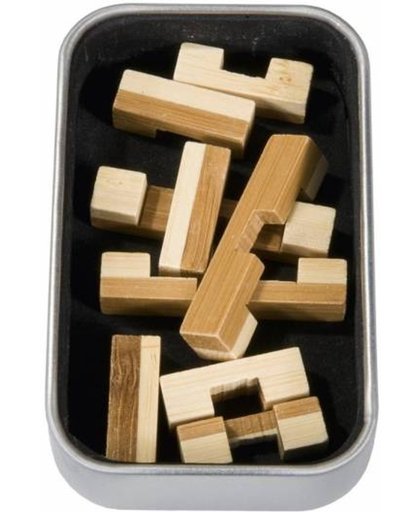 Fridolin houten puzzelspel IQ test 2 kleuren bamboe 4