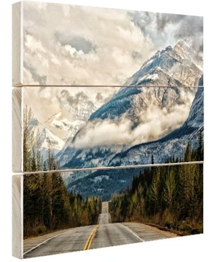 FotoCadeau.nl - Canadees berglandschap Hout 30x20 cm - Foto print op Hout (Wanddecoratie)