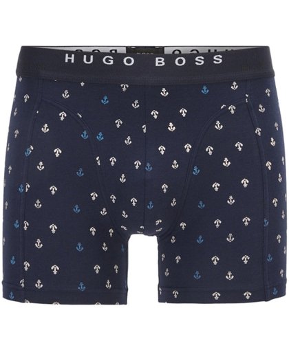 HUGO BOSS 2-PACKBOXER BRIEF COTTON STRETCH NAVY, BLUE, PRINT, Extra large