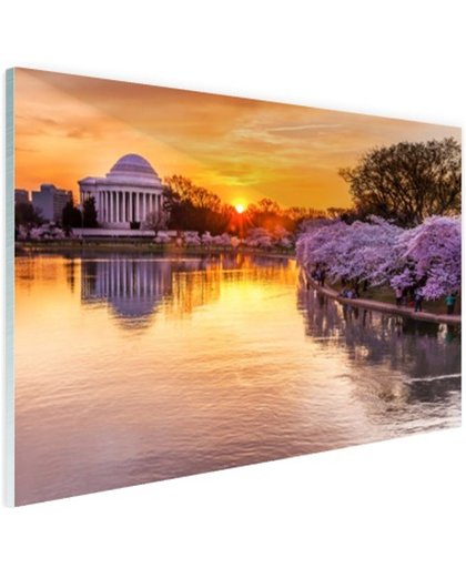 FotoCadeau.nl - Jefferson Memorial Washington DC Glas 120x80 cm - Foto print op Glas (Plexiglas wanddecoratie)