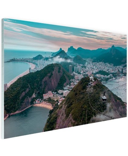 FotoCadeau.nl - Berglandschap Rio de Janeiro Glas 30x20 cm - Foto print op Glas (Plexiglas wanddecoratie)