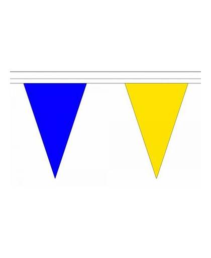 Luxe blauw met gele vlaggenlijn 20 meter