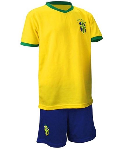 Brazilië Voetbalset Supporter Junior Geel/blauw Maat 104