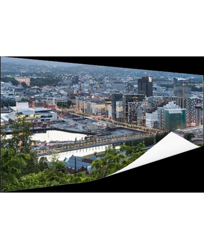 FotoCadeau.nl - Oslo centrum Noorwegen Poster 180x120 cm - Foto print op Poster (wanddecoratie)