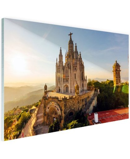FotoCadeau.nl - Kerk Sagrat Cor Barcelona Glas 120x80 cm - Foto print op Glas (Plexiglas wanddecoratie)