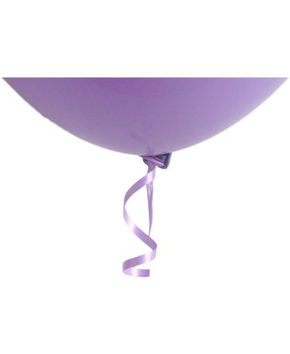 10 stuks snelsluiter ballonnen met lila lint