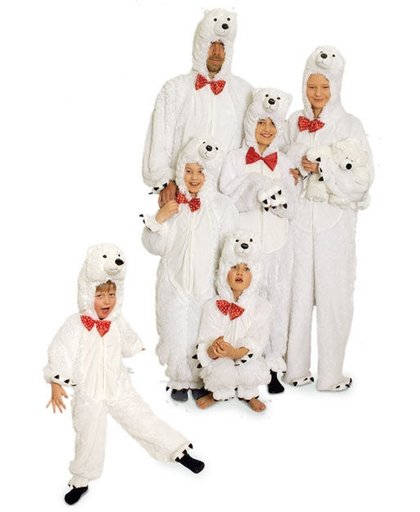 Pluche ijsbeer kostuum voor volwassenen