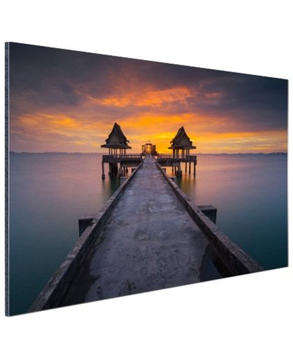 Sunset in Thailand foto afdruk Aluminium 180x120 cm - Foto print op Aluminium (metaal wanddecoratie)