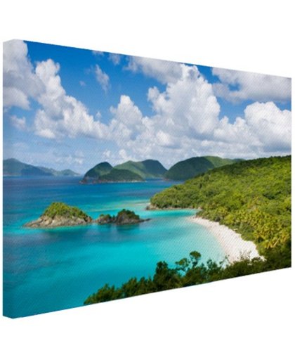 FotoCadeau.nl - Caribische eilanden en stranden Canvas 120x80 cm - Foto print op Canvas schilderij (Wanddecoratie)