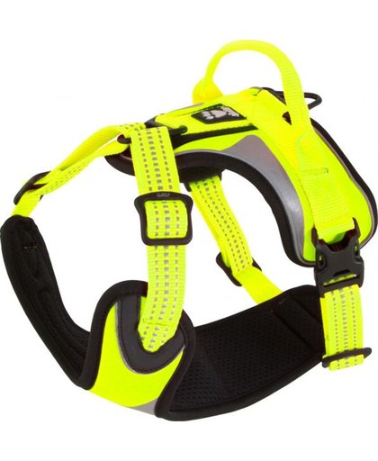 Hurtta Padded Dazzle harness Hond Fluor geel 100-120 cm