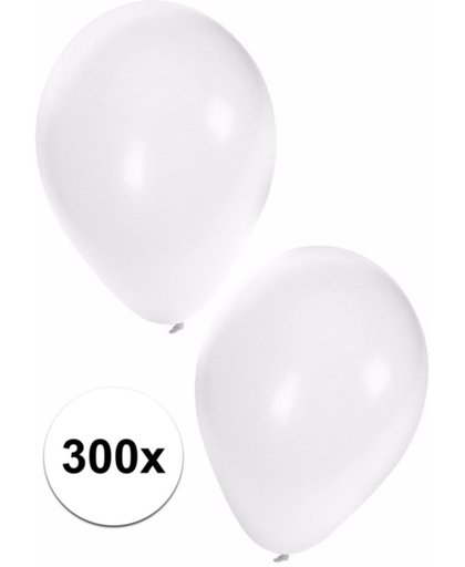 Witte ballonnen 300 stuks