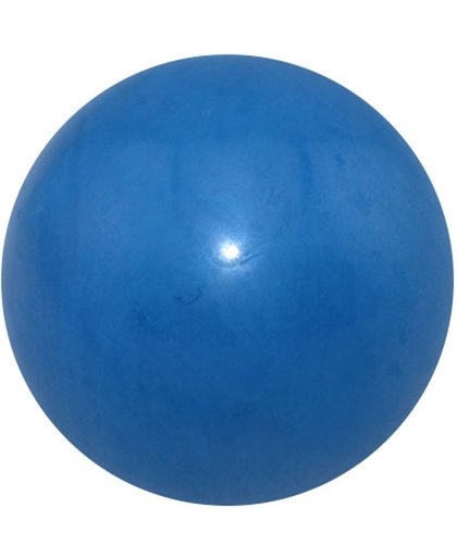 Een solide rubberen bal waar je samen met de hond kunt spelen in de kleur blauw.